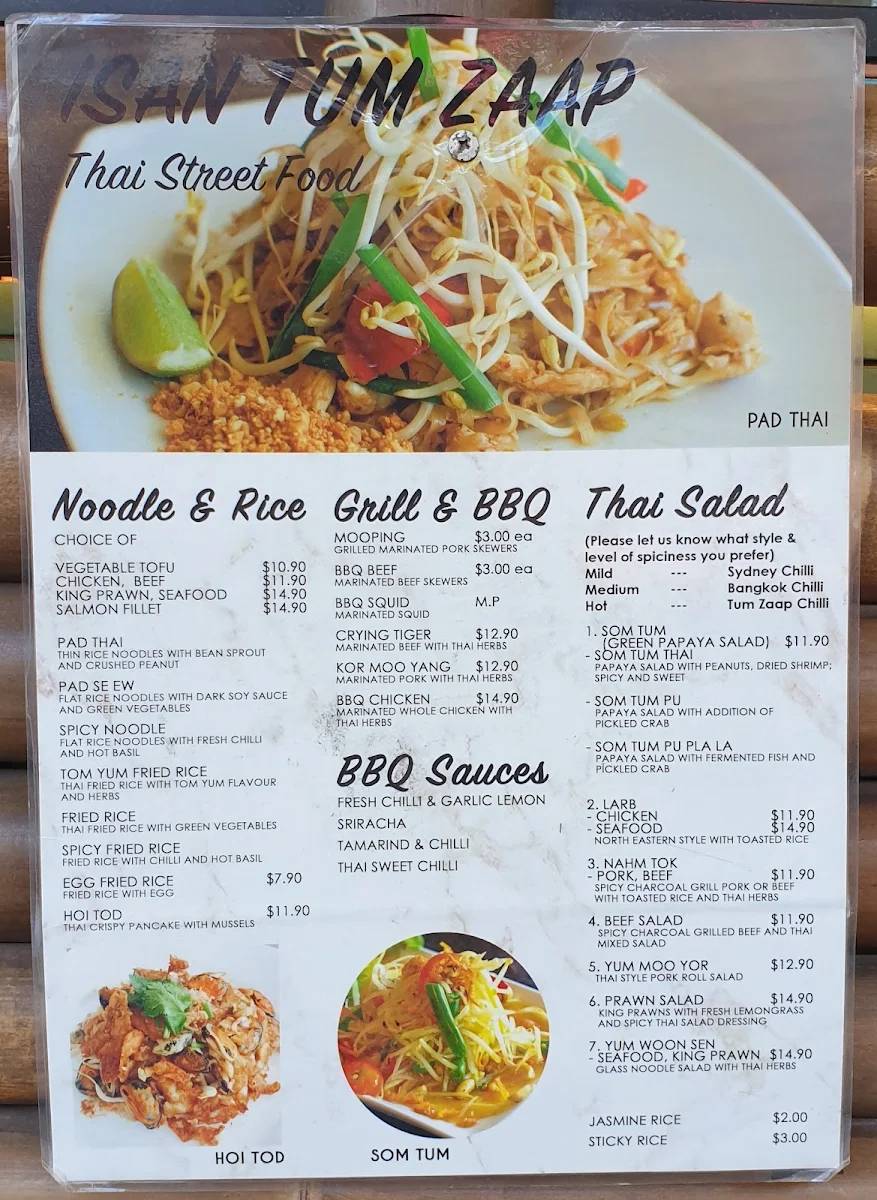 Menu, Isan Tum Zaap