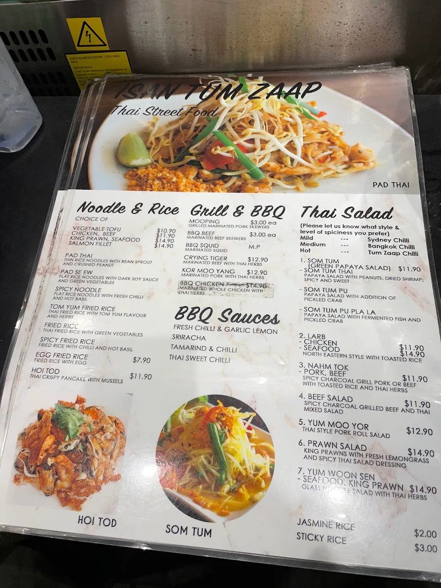 Menu, Isan Tum Zaap