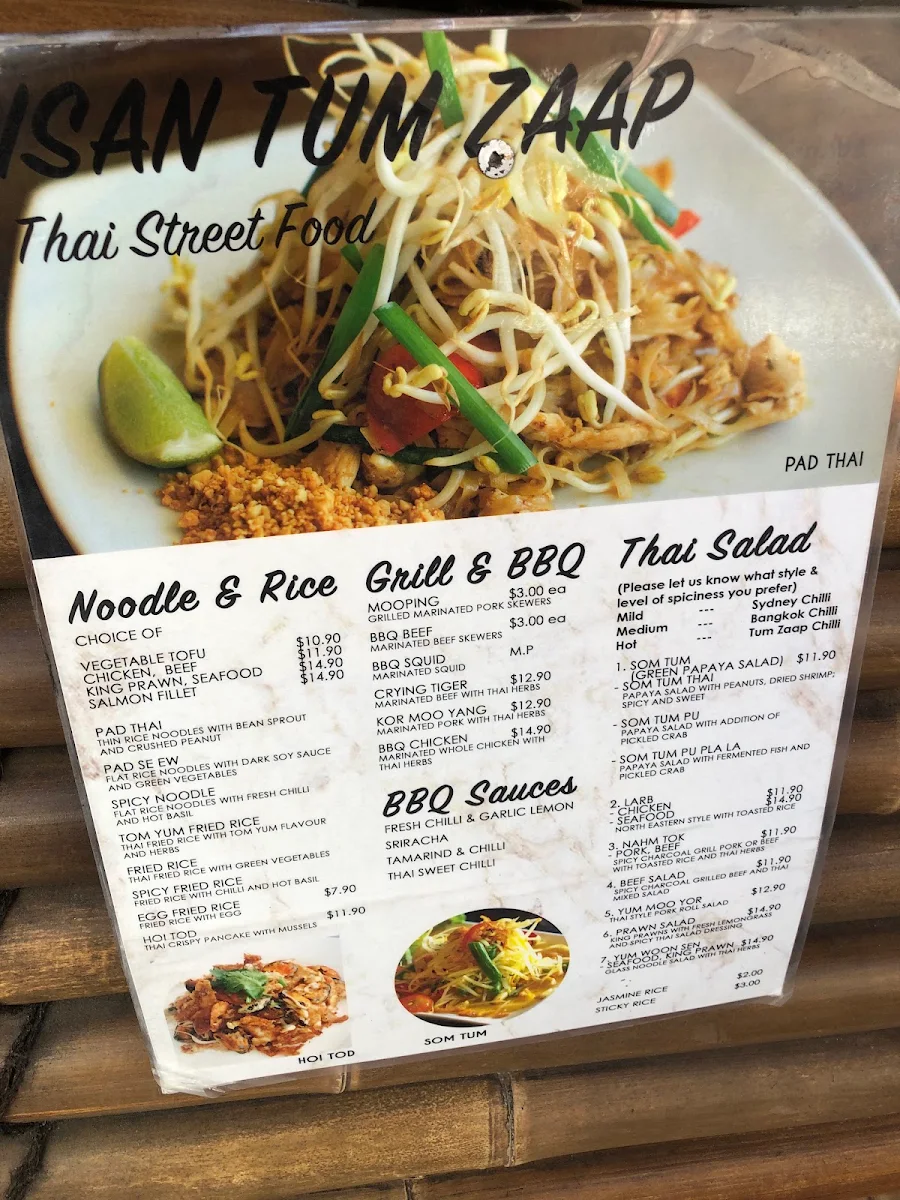 Menu, Isan Tum Zaap