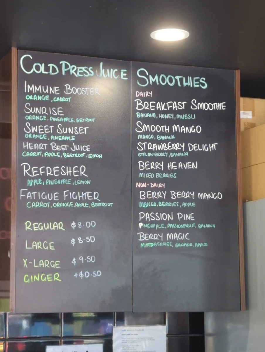 Menu, Fibonacci Coffee