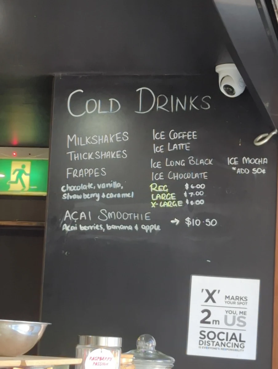 Menu, Fibonacci Coffee