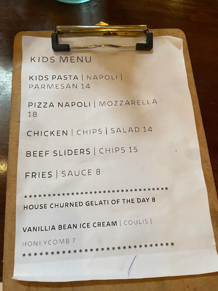 Menu, Barn & Co.