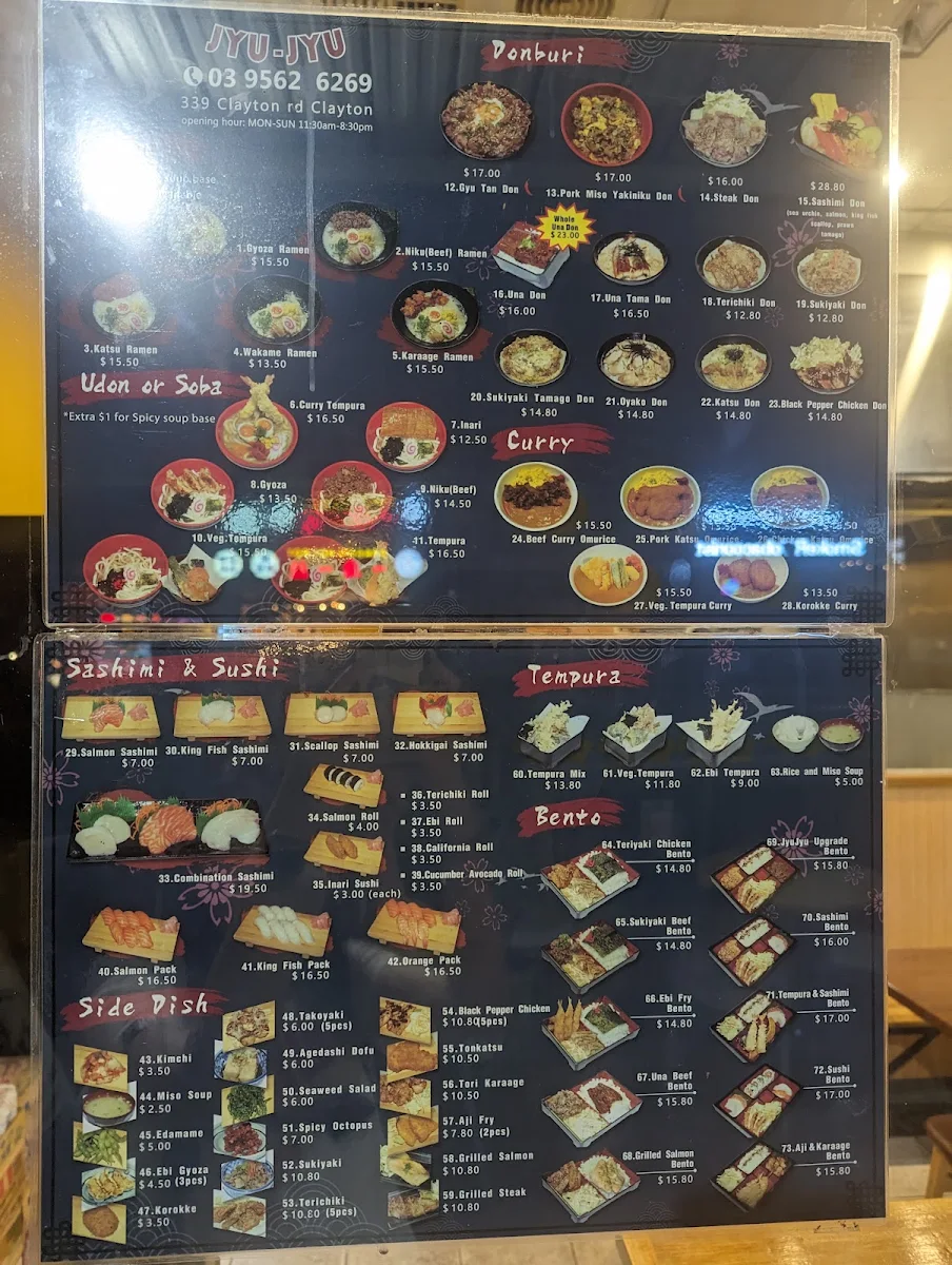 Menu, Jyu Jyu
