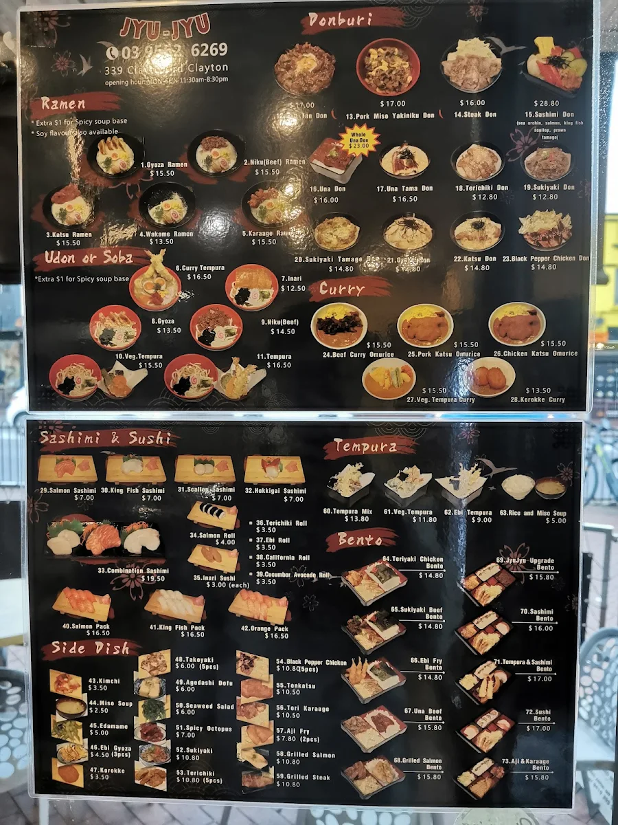 Menu, Jyu Jyu