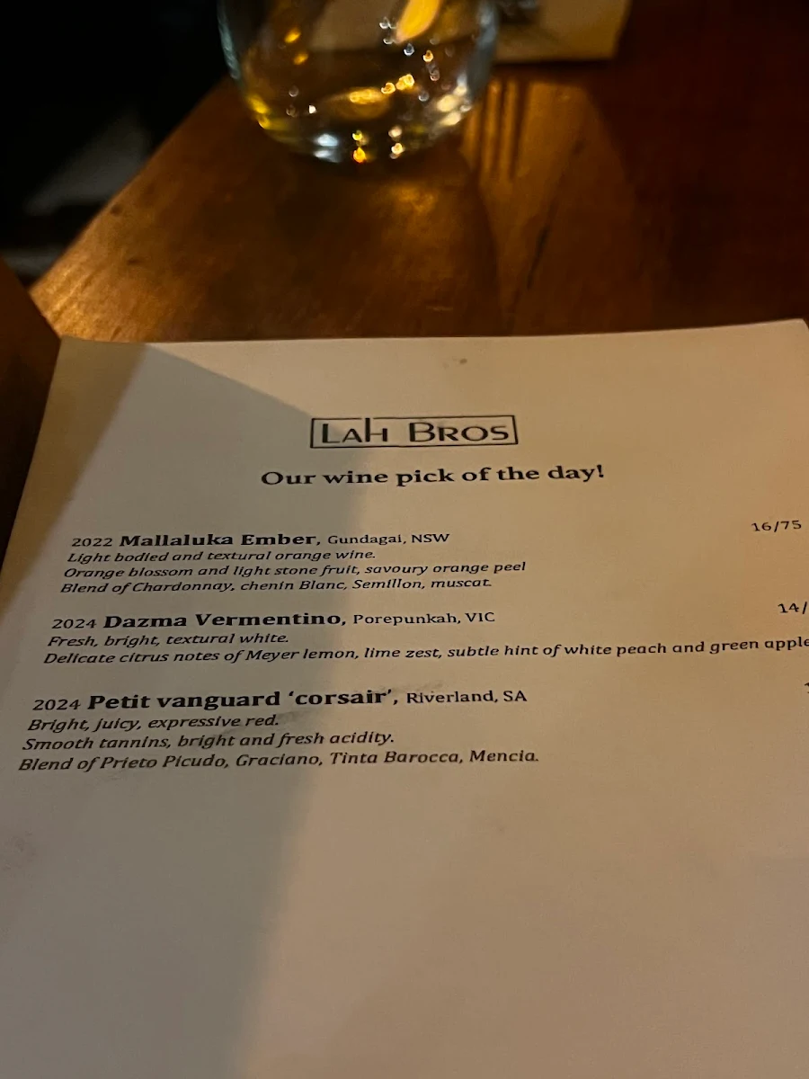 Menu, Lah Bros Windsor | Modern Nepalese Restaurant