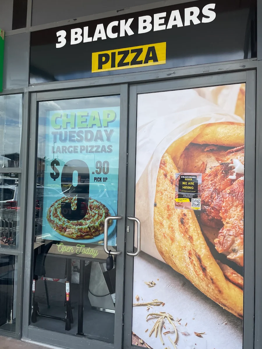 Menu, 3 Black Bears Pizza Upper Mt Gravatt