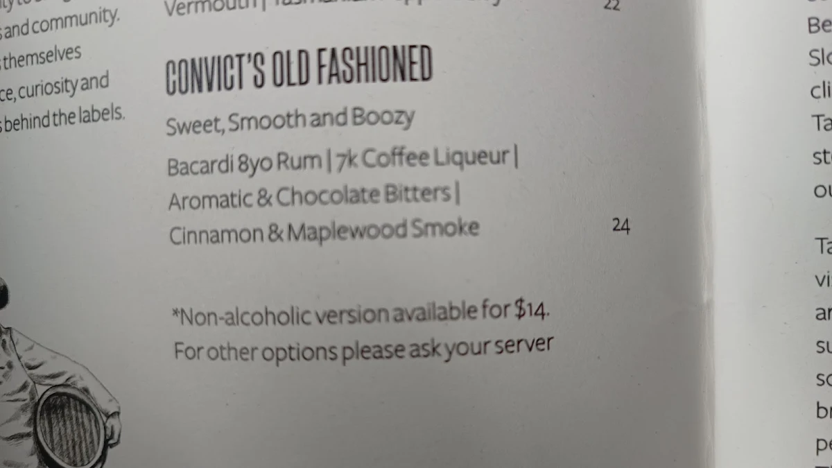 Menu, The Story Bar