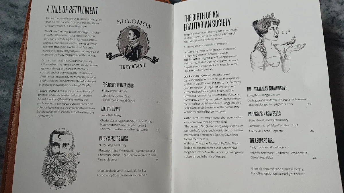 Menu, The Story Bar