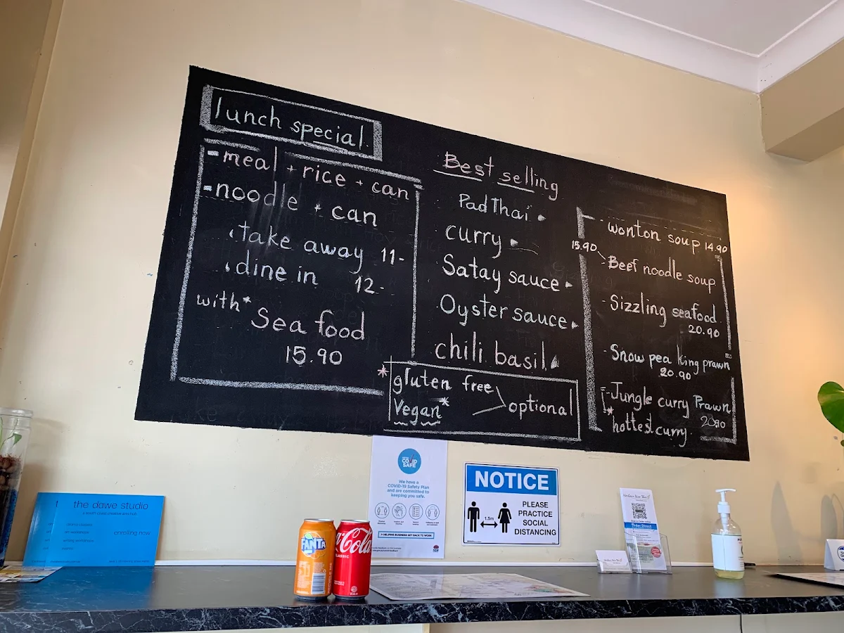 Menu, Harbour View Thai Kiama Restaurant