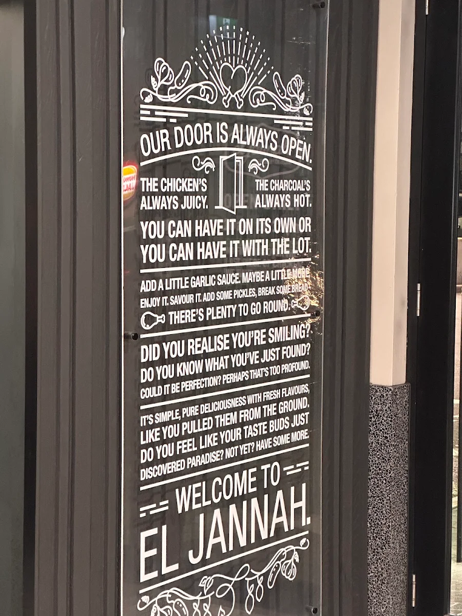 Menu, El Jannah Chicken Smithfield