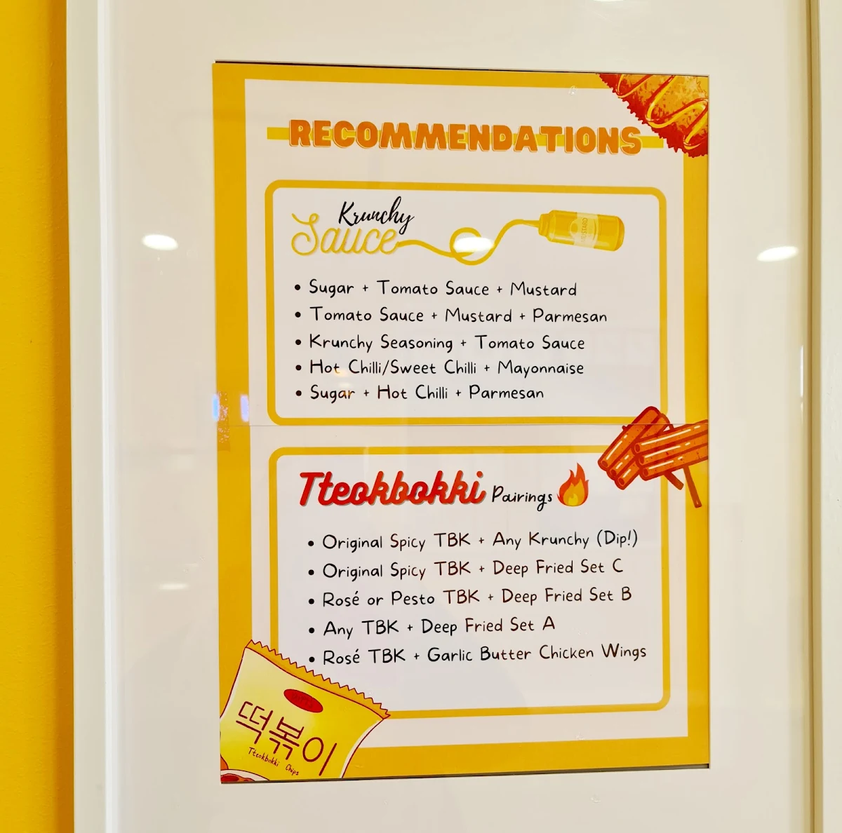 Menu, Krunchy