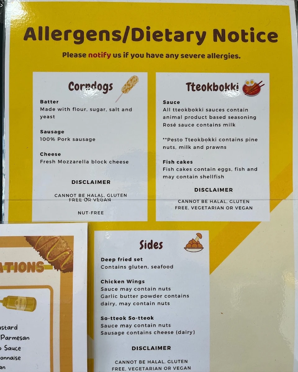 Menu, Krunchy