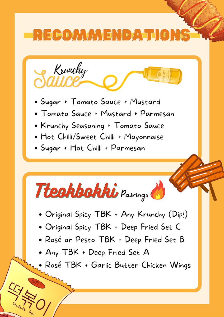 Menu, Krunchy