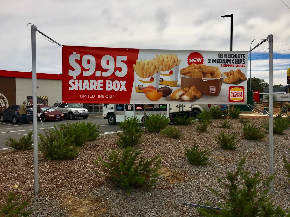 Menu, Hungry Jack's Burgers Midvale