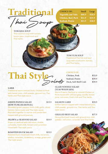 Menu, Daisy Thai