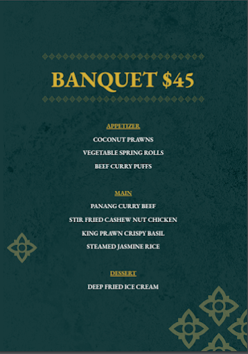 Menu, Daisy Thai