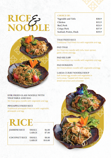 Menu, Daisy Thai