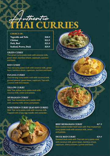 Menu, Daisy Thai