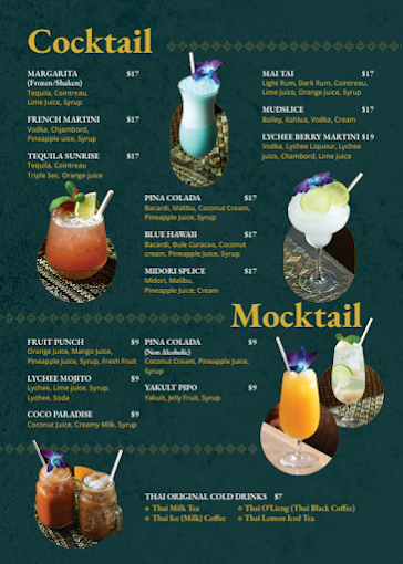 Menu, Daisy Thai
