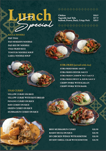 Menu, Daisy Thai