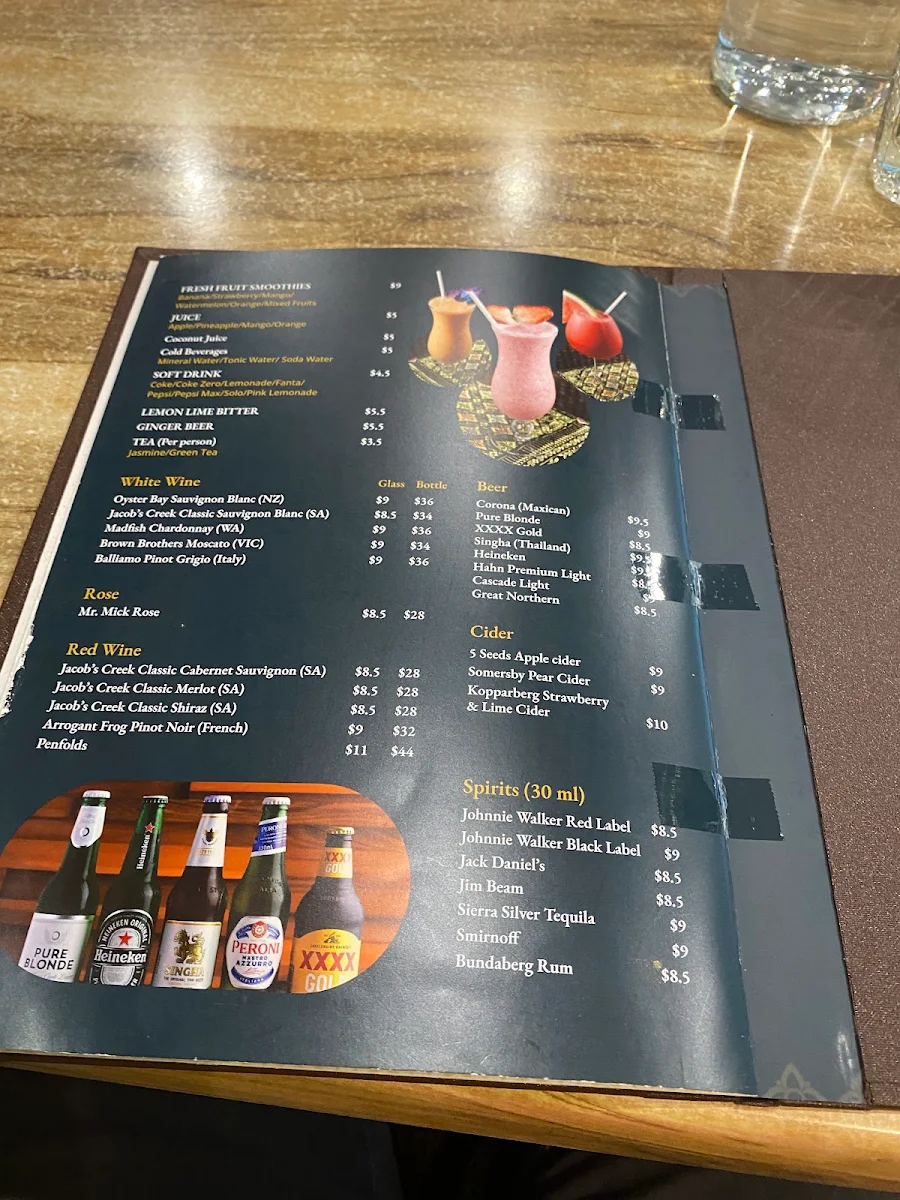 Menu, Daisy Thai
