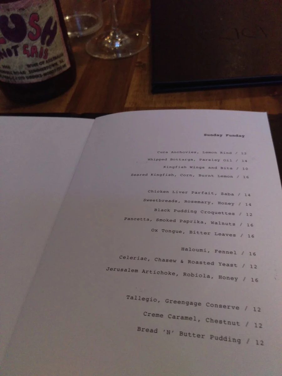 Menu, Dier Makr