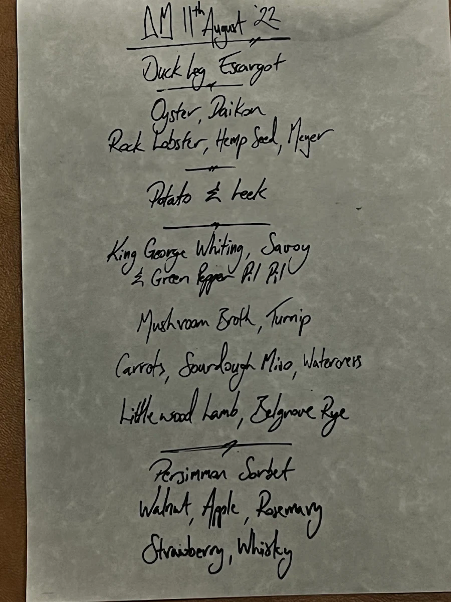 Menu, Dier Makr