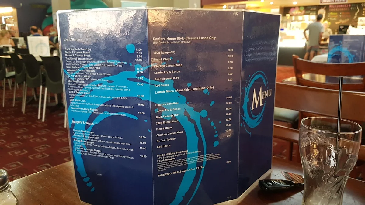 Menu, Tolland Hotel