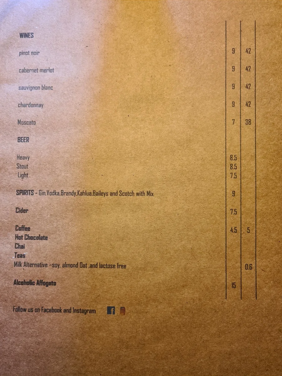 Menu, Mountain Mumma