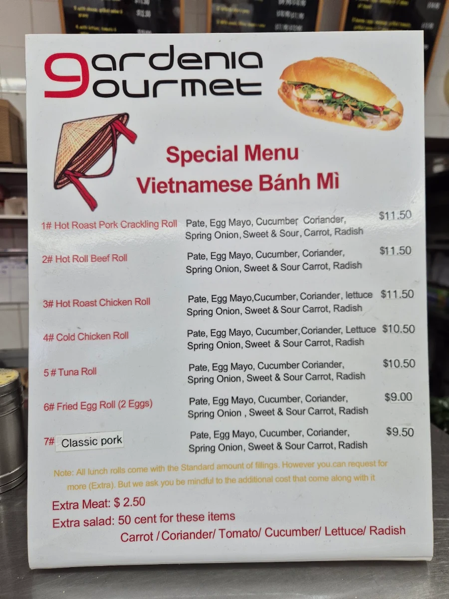 Menu, Gardenia Gourmet Smithfield