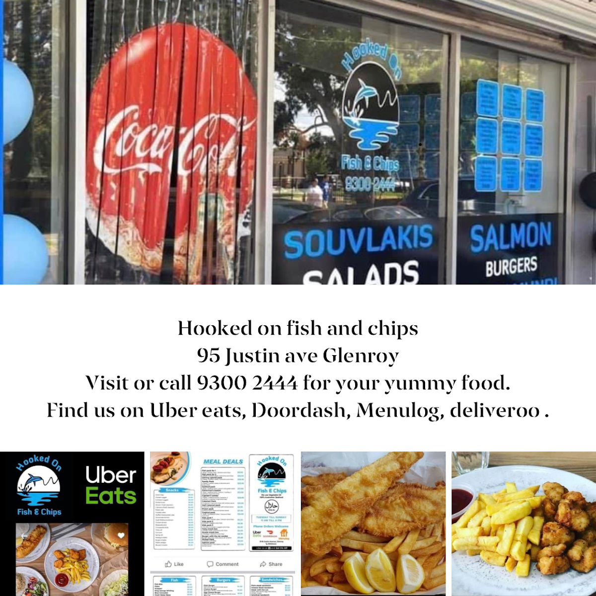 Menu, Hooked on fish and chips