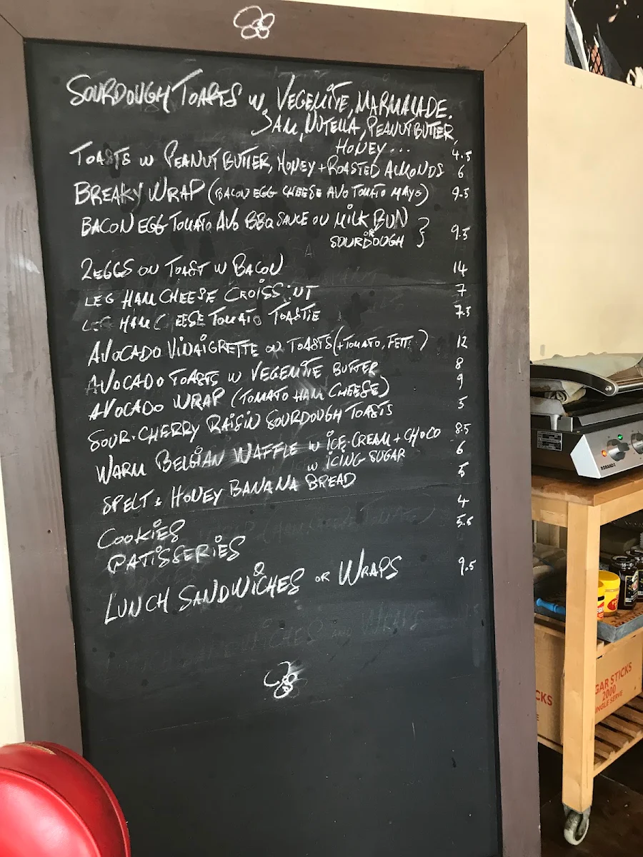 Menu, Crumbs Cafe