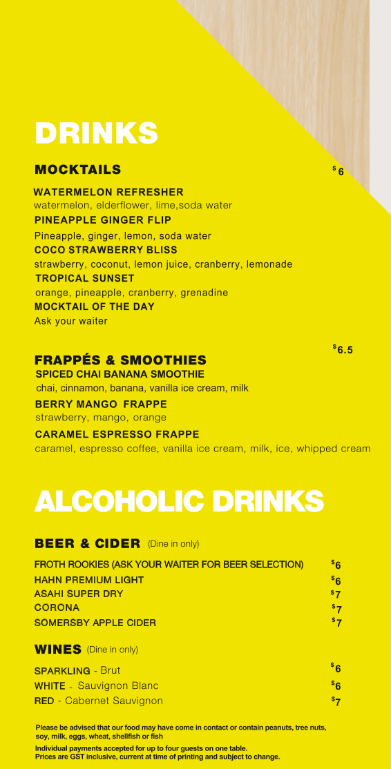Menu, First Course Bistro