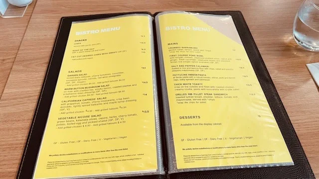 Menu, First Course Bistro