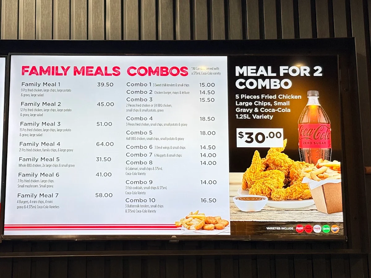 Menu, Chicken King