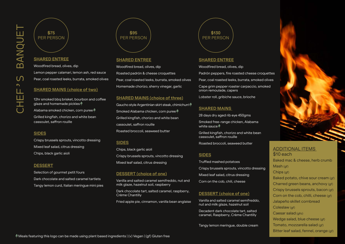 Menu, The Wine Room