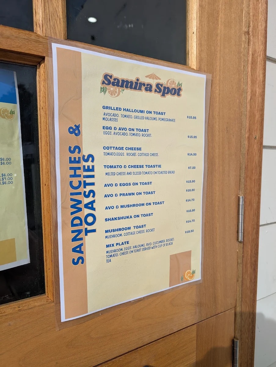 Menu, Coffee Corner Cafe