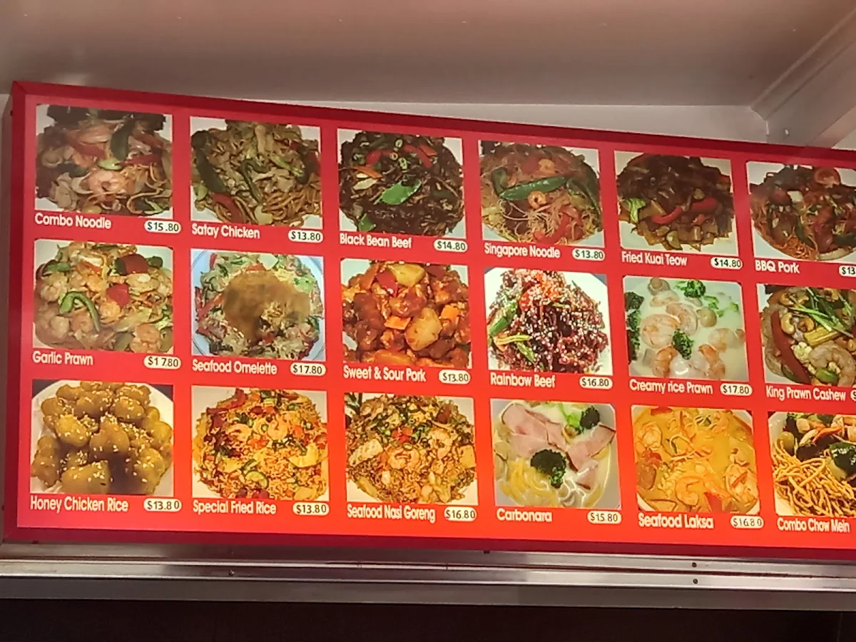 Menu, Golden Wok Wingham
