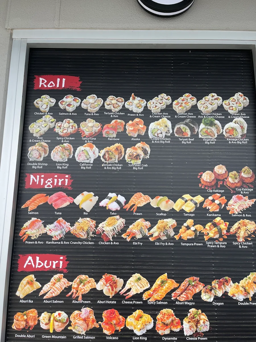Menu, Sushi Hyo