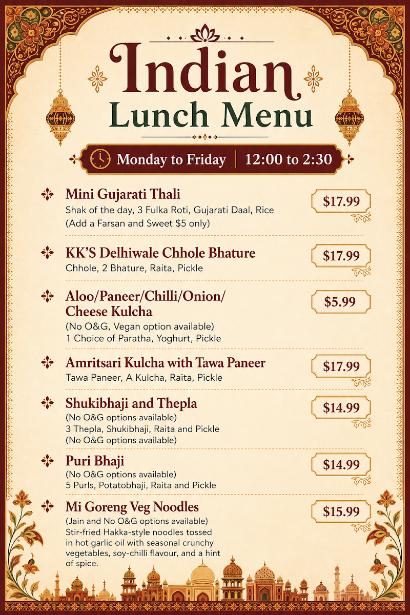 Menu, Kathiyavadi Krunch