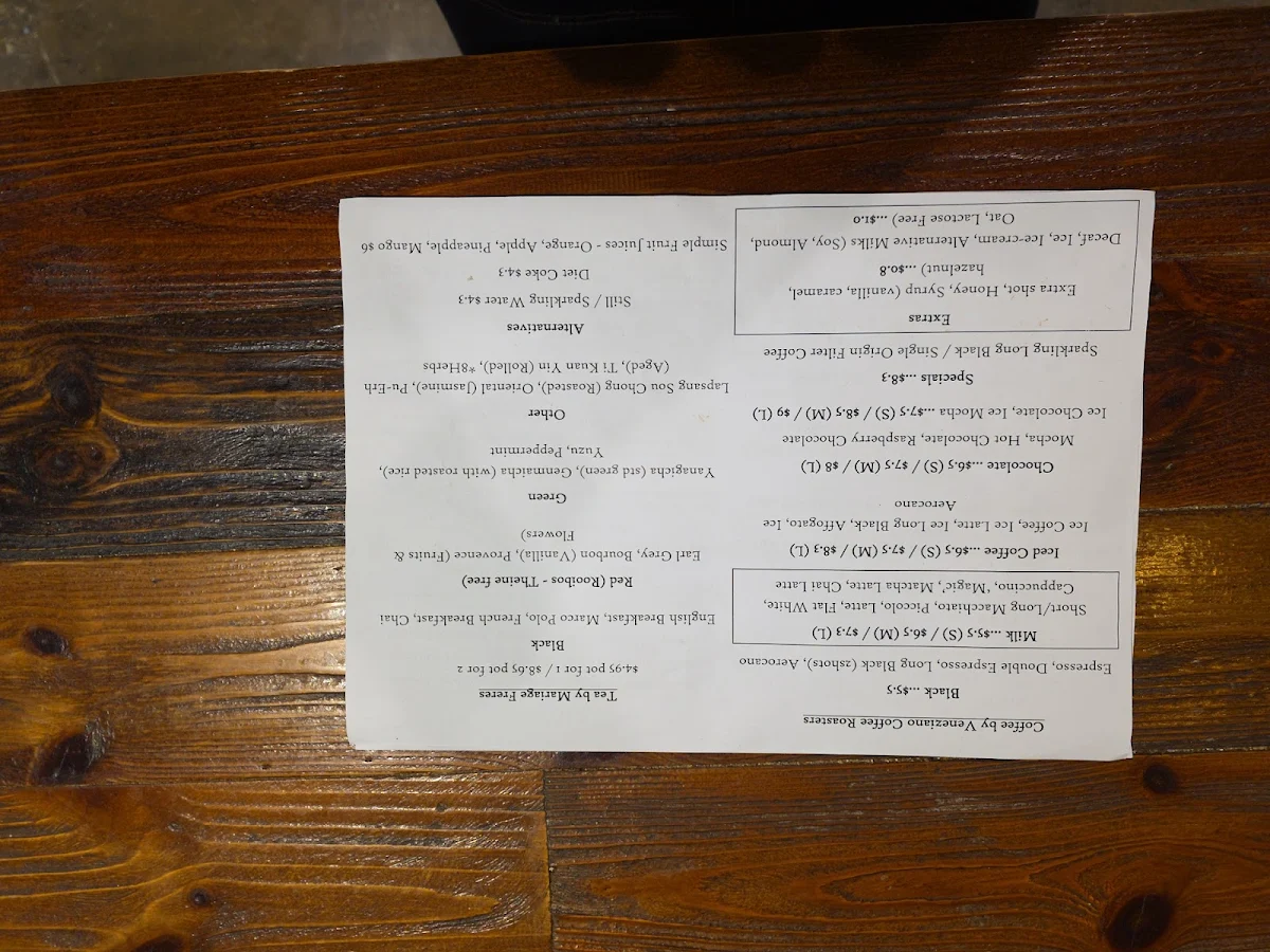 Menu, Coffee & Croissant - Jin's Coffee Hutt