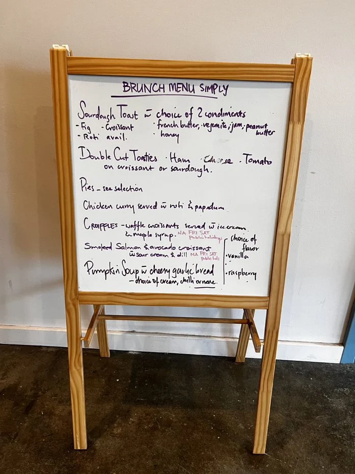 Menu, Coffee & Croissant - Jin's Coffee Hutt