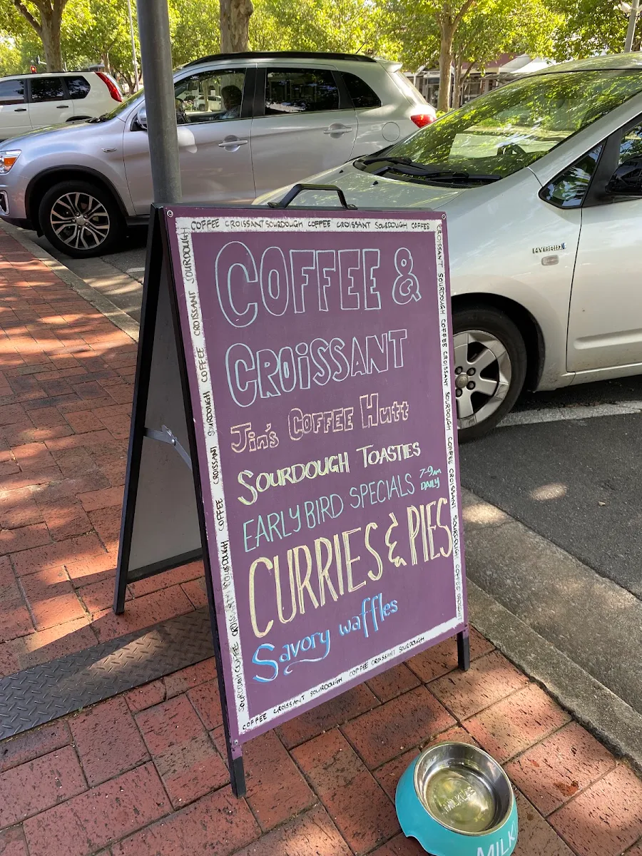 Menu, Coffee & Croissant - Jin's Coffee Hutt