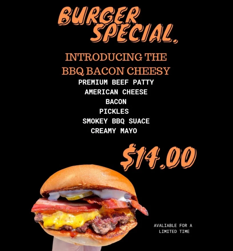 Menu, Chomp Burgers