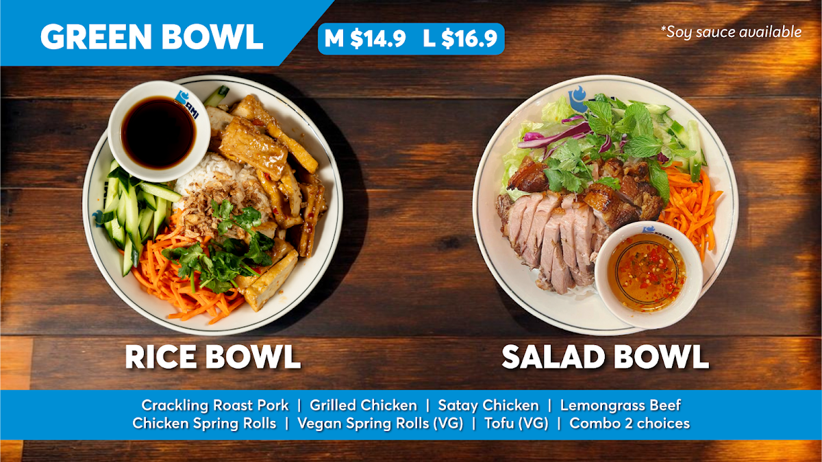 Menu, Bami Doncaster