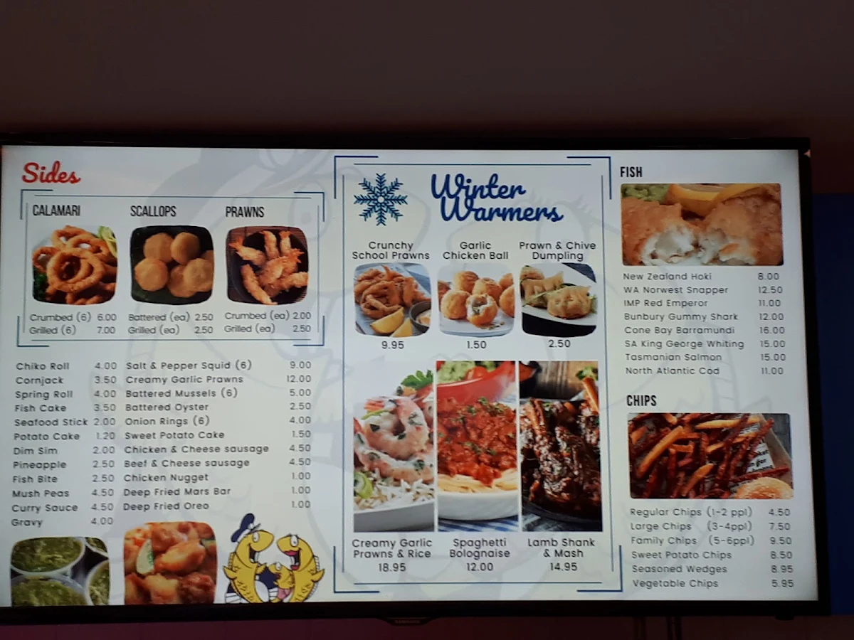 Menu, All Aboard Seafoods