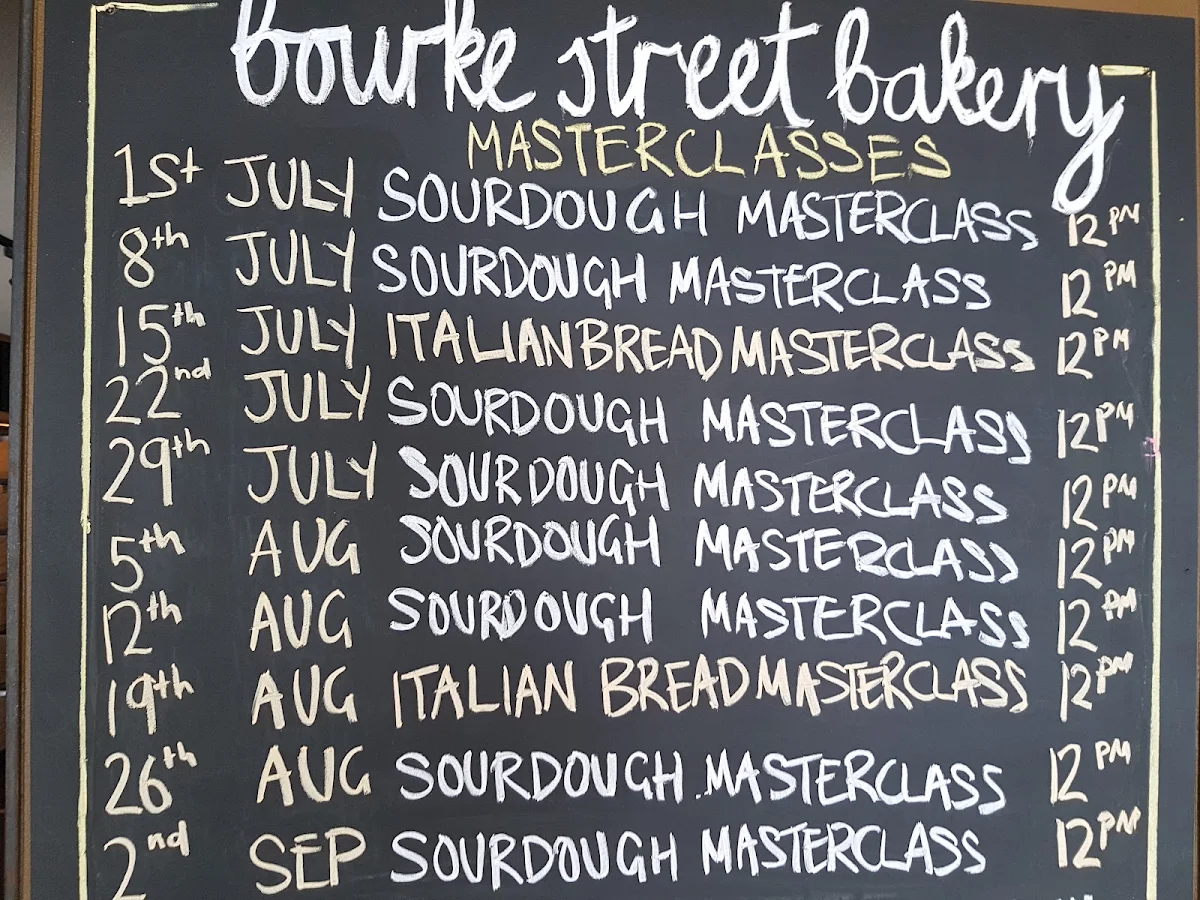 Menu, Bourke Street Bakery Banksmeadow