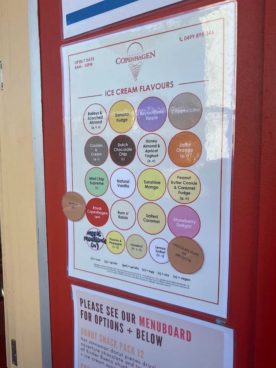 Menu, Royal Copenhagen Henley Beach