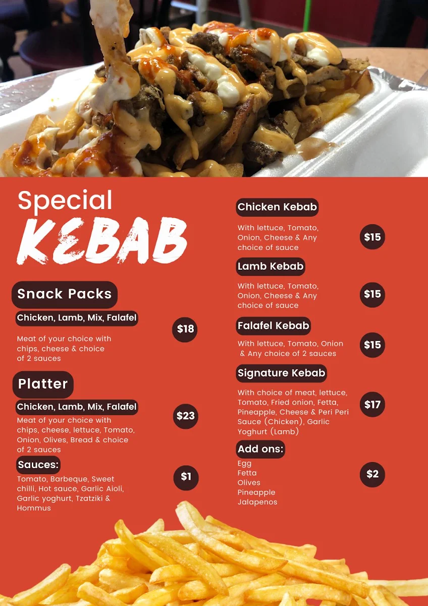 Menu, Xpress eats
