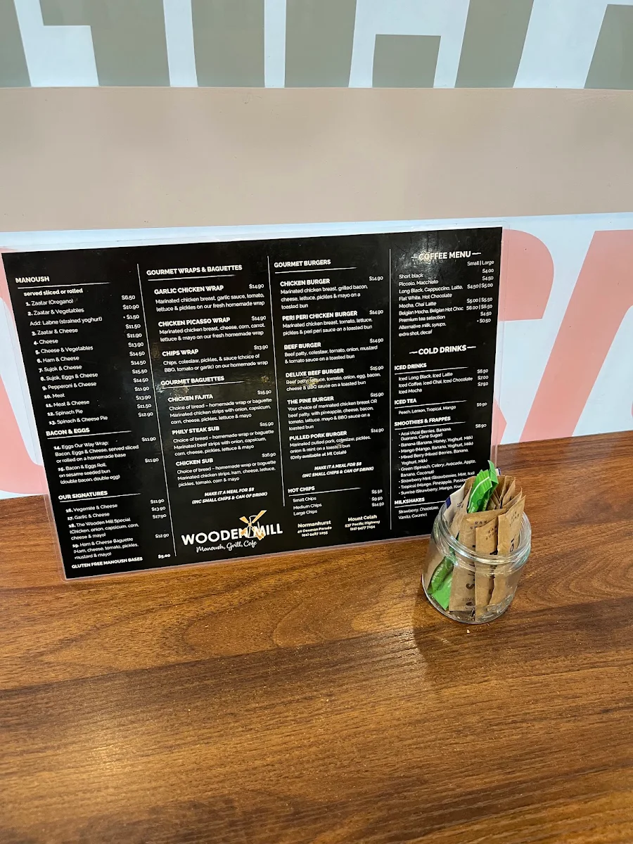 Menu, White Olive , Mount Colah